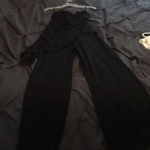 Black one piece with black glitter